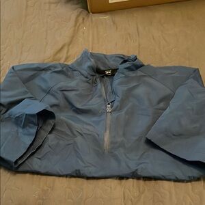 Men’s golf short sleeve, Blue Half-Zip Pullover